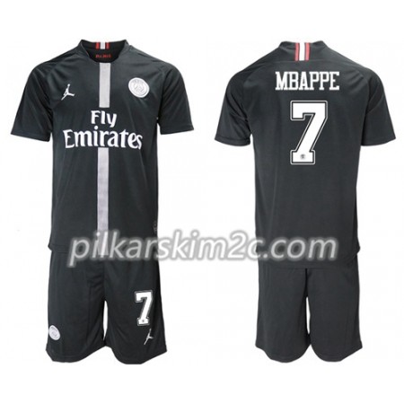 Koszulka Paris Saint-Germain Mbappé 7 Jordan Czarny Dziecięca Trzeciej 2018-2019 - Koszulki Piłkarskie